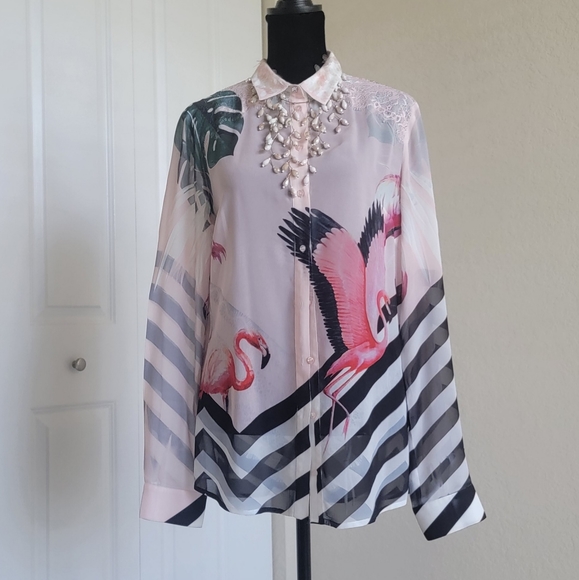Chiffon Printed Blouse - Picture 2 of 9